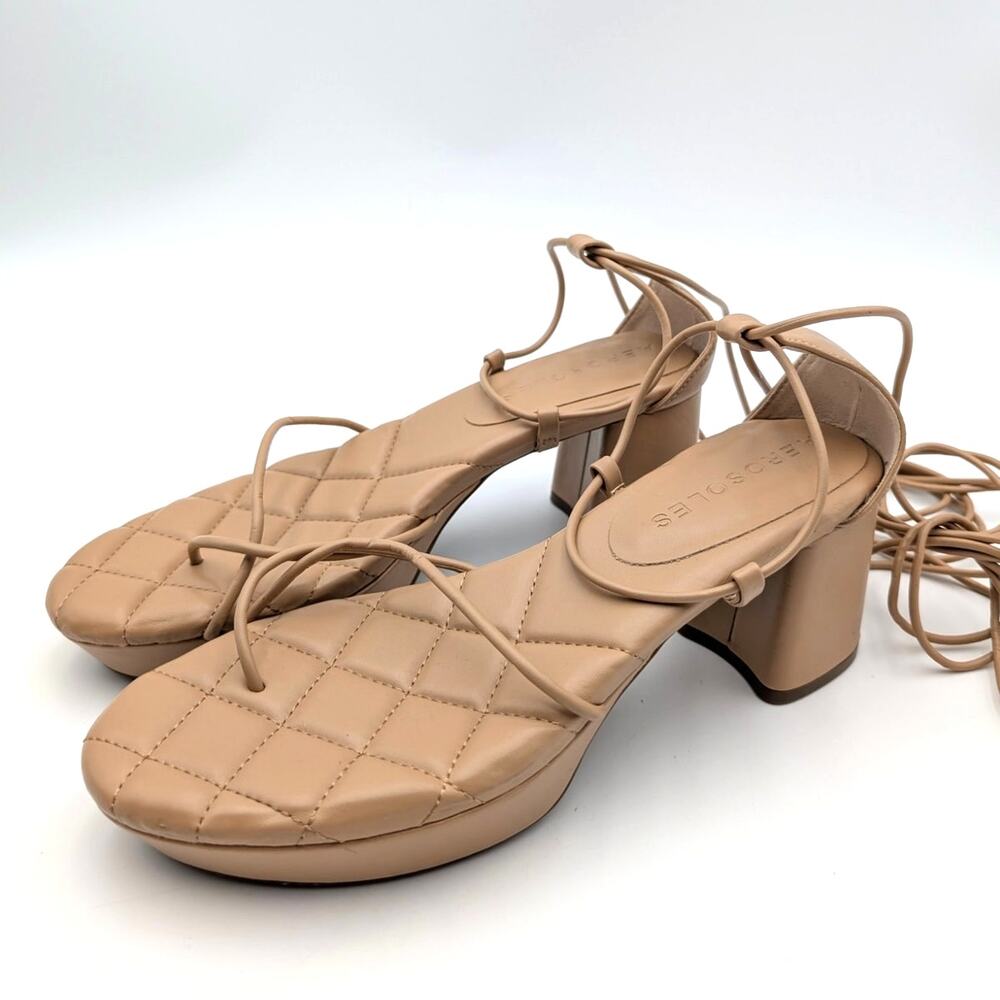 Aerosoles Caramia Strappy Heel Sandals Women's Doe Pu Leather Size US9M EU40